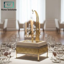 Royal buffet chafing dish in gold and cream