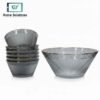 Glass Bowl Set 6+1 Pcs – lining smoke Design