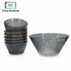 Glass Bowl Set 6+1 Pcs – Frosted Smoke Design