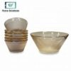 Glass Bowl Set 6+1 Pcs – Lining Golden Design