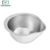Stainless steel rice strainer and colander bowl with side drainer