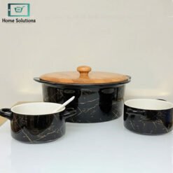 Alternative view of Ceramic Soup Set with Warmer Stand & Spoons – 16 Piece