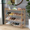 Dustproof shoe rack cabinet with covered compartments for organized shoe storage