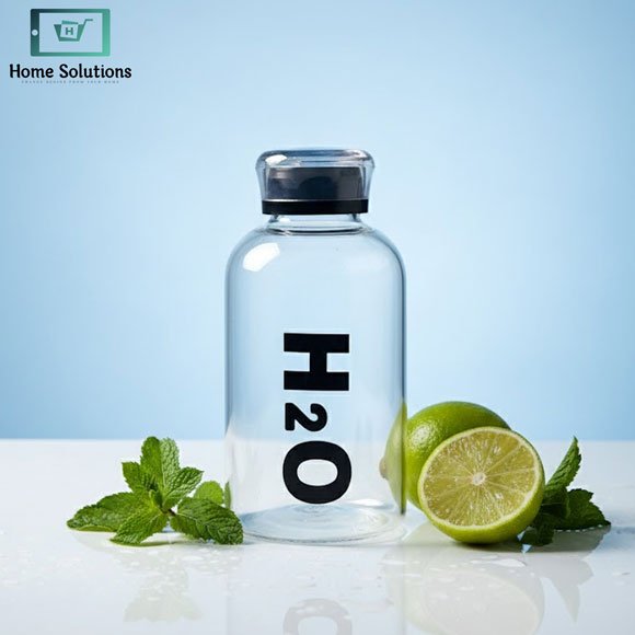 H2O Borosilicate Glass Water Bottle 500ml – Black 3 H2O Borosilicate Glass Water Bottle