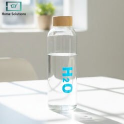 H2O borosilicate glass water bottle 750ml