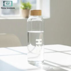 H2O borosilicate glass water bottle 750ml