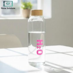 H2O borosilicate glass water bottle 750ml