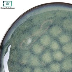 12 Piece Stoneware Dinnerware Set Green 5 - Home Solutions