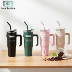 SITARAYURI 1200ML Double-Walled Stainless Steel Insulated Tumbler with Handle and Straw