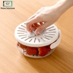 3-in-1 Fruit Drainer Basket Strainer with Foldable Handle