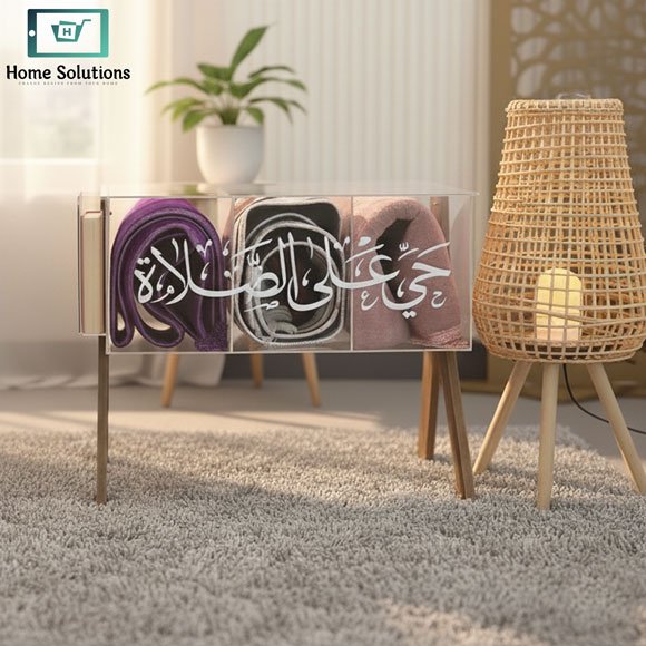 Acrylic Pray Mat Box with Side Quran Holder Pocket & Wooden Stand 4 Acrylic Pray Mat Box with Side Quran Holder Pocket & Wooden Stand - Image 2