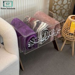 Acrylic Pray Mat Box with Side Quran Holder Pocket & Wooden Stand 22 Acrylic Pray Mat Box with Side Quran Holder Pocket Wooden Stand 10 - Home Solutions