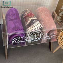 Acrylic Pray Mat Box with Side Quran Holder Pocket & Wooden Stand 23 Acrylic Pray Mat Box with Side Quran Holder Pocket Wooden Stand 11 - Home Solutions