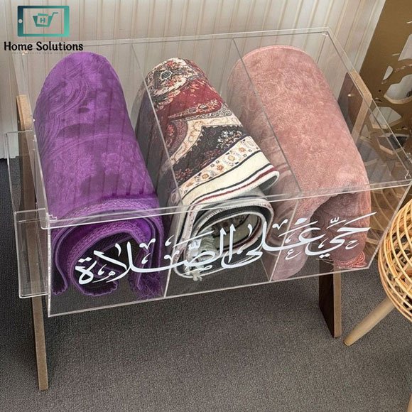 Acrylic Pray Mat Box with Side Quran Holder Pocket & Wooden Stand 13 Acrylic Pray Mat Box with Side Quran Holder Pocket & Wooden Stand - Image 11