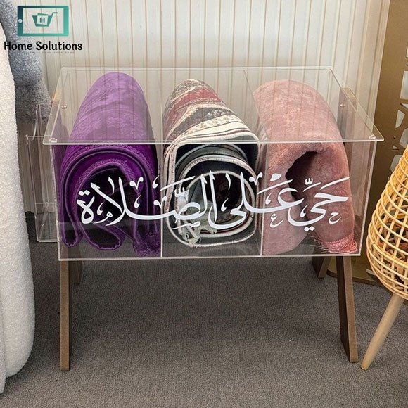 Acrylic Pray Mat Box with Side Quran Holder Pocket & Wooden Stand 8 Acrylic Pray Mat Box with Side Quran Holder Pocket & Wooden Stand - Image 6