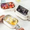 Bento Lunch Box with Cutlery - Microwave Safe 1000ml