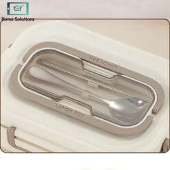 Bento Lunch Box with Cutlery Microwave Safe 1000ml 2 - Home Solutions