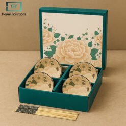 Alternative view of Japanese Ceramic Bowls Set -  Floral Design