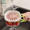 Dust Proof Drainage Basket with Folding Handle Drain