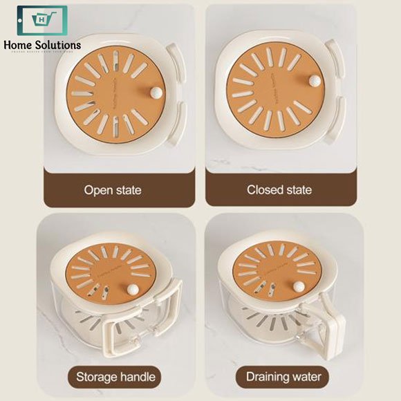 Dust Proof Drainage Basket with Folding Handle Drain 10 Dust Proof Drainage Basket with Folding Handle Drain - Image 8