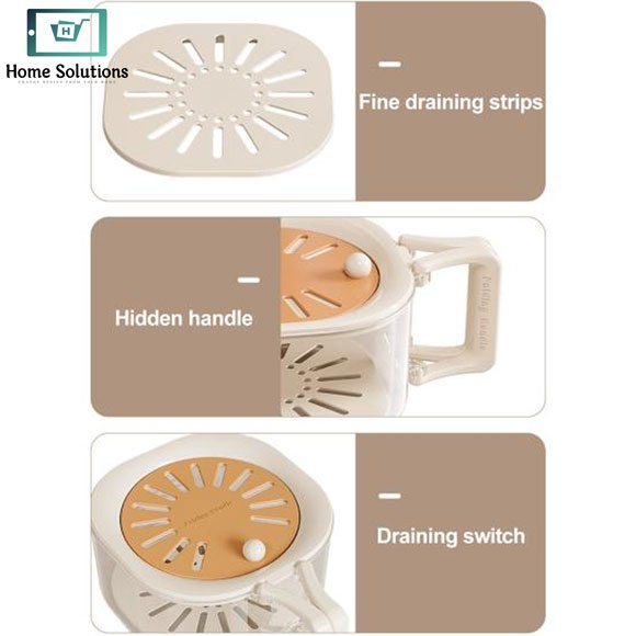 Dust Proof Drainage Basket with Folding Handle Drain 8 Dust Proof Drainage Basket with Folding Handle Drain - Image 6