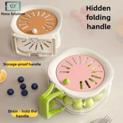 Dust Proof Drainage Basket with Folding Handle Drain 17 Dust Proof Drainage Basket with Folding Handle Drain