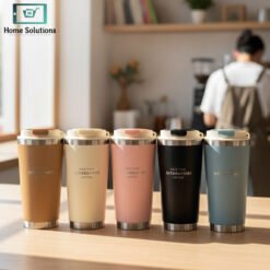 Sitarayuri Pink Insulated Travel Mug with Spill-Proof Smart Lid