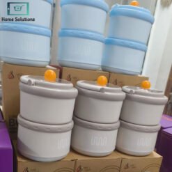 Mauve Stainless Steel 2 Layer Lunch Box with Foldable Handle Spoon 6 - Home Solutions