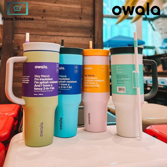 Owala FreeSip 40oz Tumbler Splash Resistant with 2-in-1 Lid 3 Owala FreeSip 40oz Tumbler Splash Resistant with 2-in-1 Lid