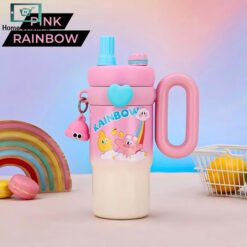 Rainbow Theme Tumbler & Sipper with Handle - 850ml