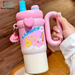 Rainbow Theme Tumbler & Sipper with Handle - 850ml
