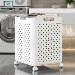 Foldable laundry basket with wheels
