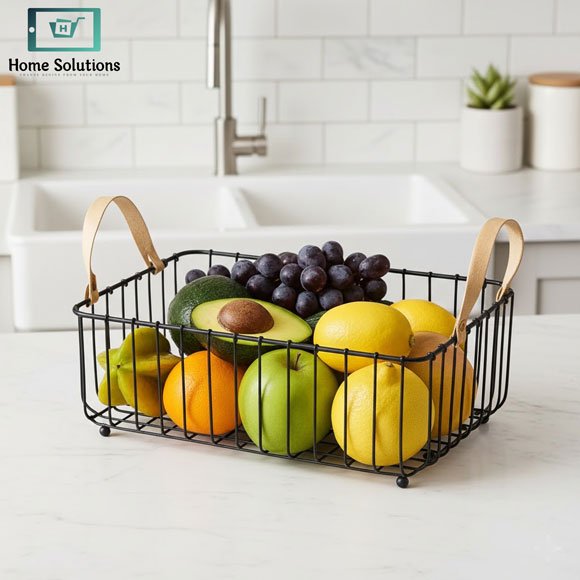 Binca Fruit & Vegetable Table Basket 2 Binca Fruit and Vegetable Table Basket with Wooden Handles