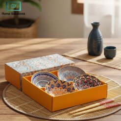 Alternative view of Japanese Style Ceramic Bowls and Chopstick Set