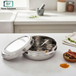 Indian masala dabba stainless steelwith 7 spice containers