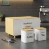 HausRoland White bread box set with bamboo board