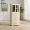 Foldable dustproof multi-layer plastic storage cabinet for clothes and household items
