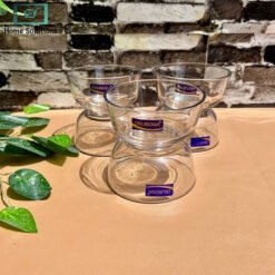 Alternative view of Delisoga Set of 6 Clear Glass Dessert Bowls – 4.5 Inches