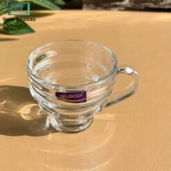 Alternative view of Delisoga Set of 6 Clear Glass Coffee & Tea Mugs – 210ml Elegant Cups