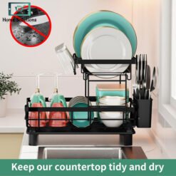 Alternative view of HausRoland Dish Drying Rack 2-Tier