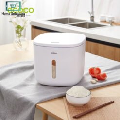 Ecoco Automatic Opening Rice Bucket 10kg – Airtight Moisture Proof Rice Dispenser Container