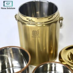 Alternative view of Luxury Stainless Steel Lunch Box 2.5L | Premium Tiffin Carrier for Hot & Fresh Meals - Golden