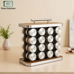 Glass spice jars set 16 pc