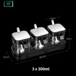 Seasoning Box Set 3-in-1 – White & Black 19 jars 2 3 - Home Solutions