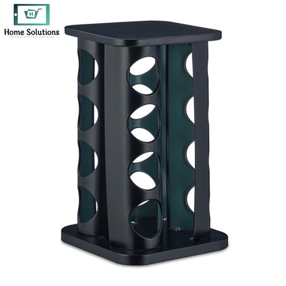 Revolving Spice Rack with 16 Glass Spice Jars – Matte Black 8 Revolving Spice Rack with 16 Glass Spice Jars – Matte Black - Image 6