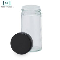 Revolving Spice Rack with 16 Glass Spice Jars – Matte Black 17 jars 7 1 - Home Solutions