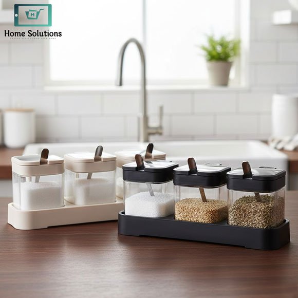 Seasoning Box Set 3-in-1 – White & Black 3 3-in-1 Seasoning Box Set White & Black