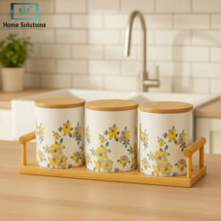 Floral Ceramic Jar Set of 3