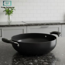 Indian Kadai Hard Anodized Aluminum Deep with Handles