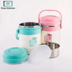 Alternative view of Stylish Medium Lunch Box – Steel Interior for School & Work